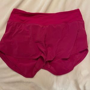 Lululemon 4 inch speed up shorts